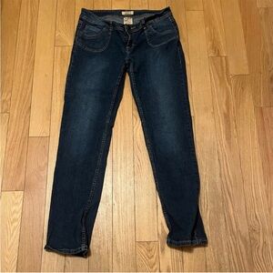 Y2K Women's Dark Wash Mid Rise Stretchy Skinny Jeans